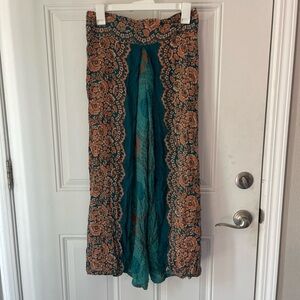 Bohemian Floral Wide-Leg Pants